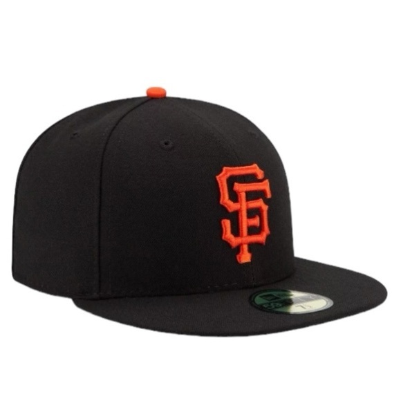 Team MLB OCSports San Francisco Giants Black & Orange Embroidered Fitted Cap - Picture 2 of 11